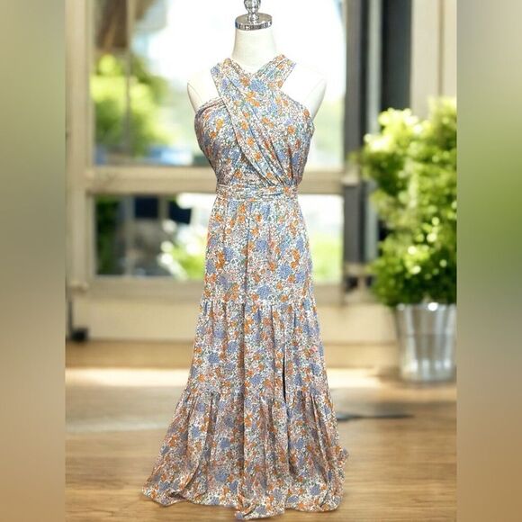 Veronica Beard Florencia $798 100% Silk Floral Maxi Size 12 - Picture 16 of 16